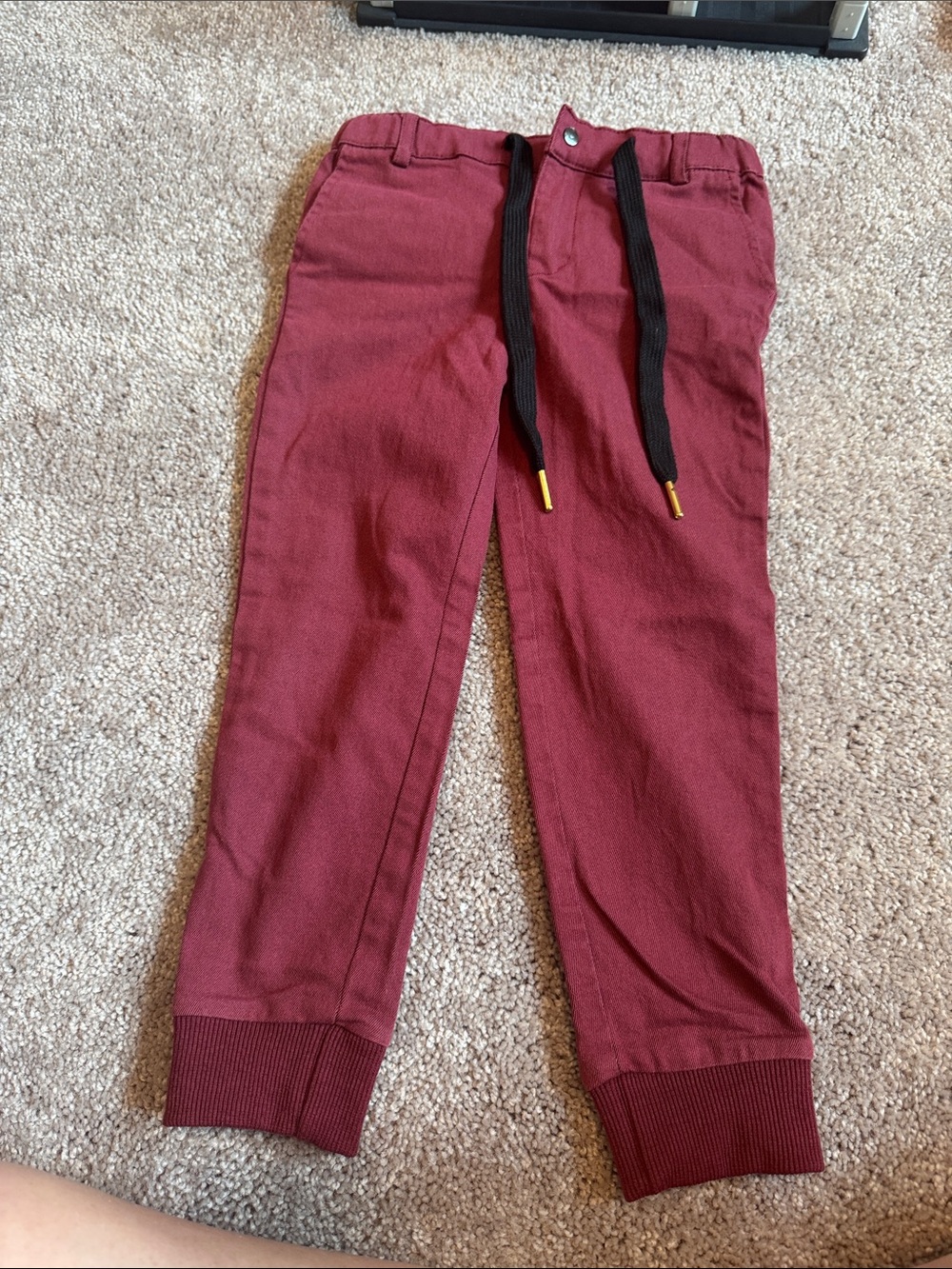 Bay co apparel Maroon Jogger Pants with Drawstring 5T